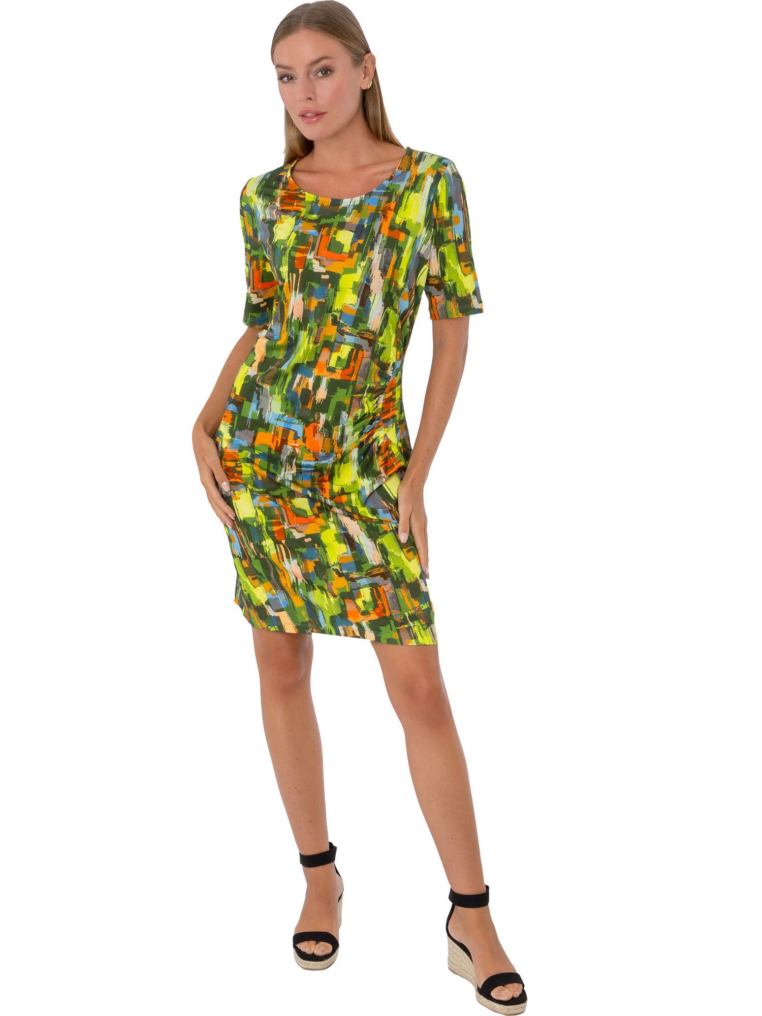 Estefania for woman Sommerkleid 195-5210, mit abstrakten Muster und seitlic günstig online kaufen