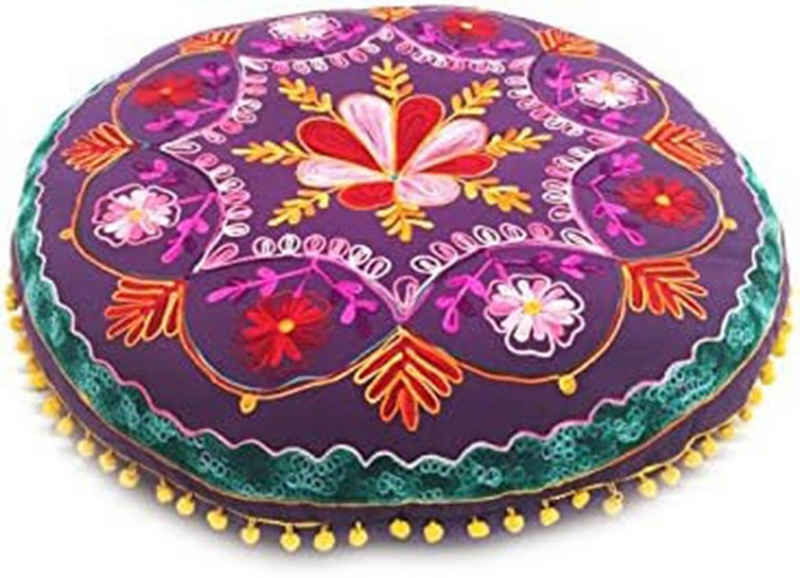 Marrakesch Orient & Mediterran Interior Pouf Arabisches Sitzpouf Mirza, Sitzkissen, Bodenkissen, Handarbeit