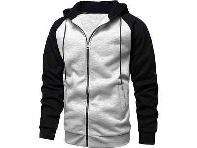 KIKI Sweatblazer Hoodie Kapuzenjacke Herren Track Jacket Hooded Sweatshirt Jacke Zip L