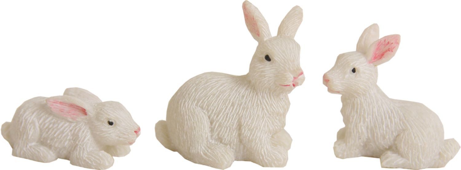 FADEDA Tierfigur 3x FADEDA Hasenset, Höhe in cm: 2,5