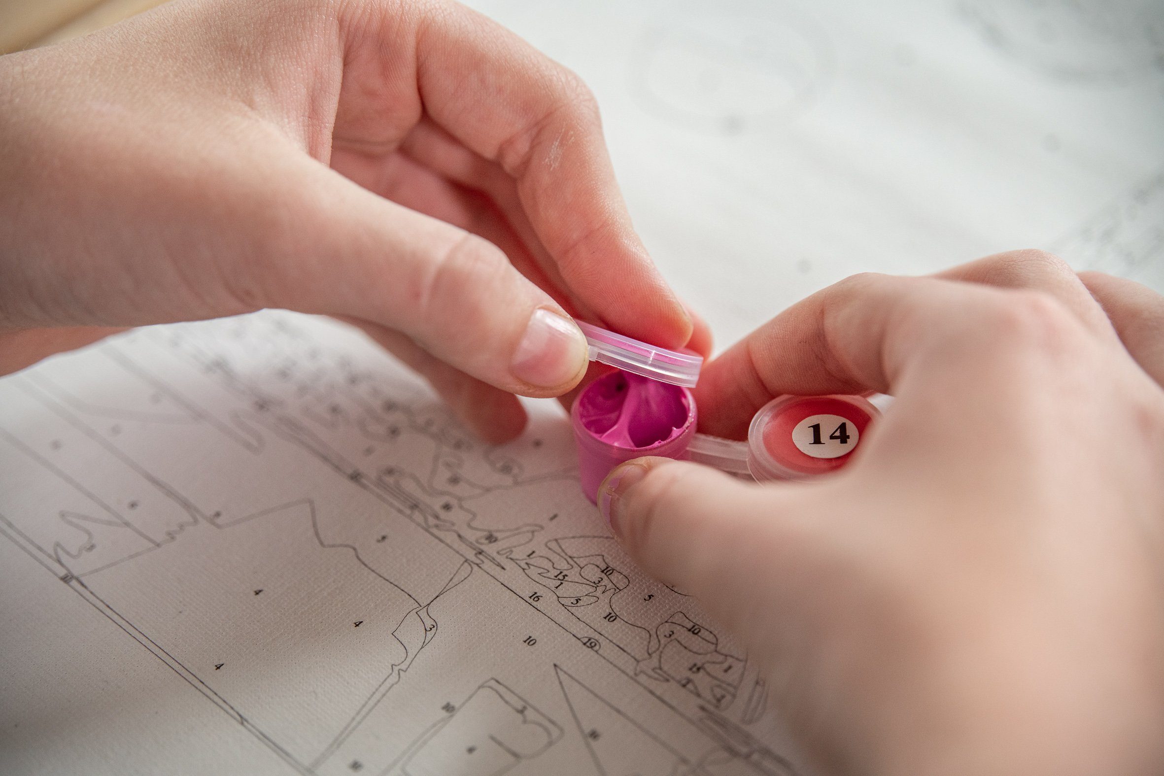 digitCUBE Malen nach Zahlen Ausmalbild 40x50cm auf Rahmen (Paint by Numbers), Malset