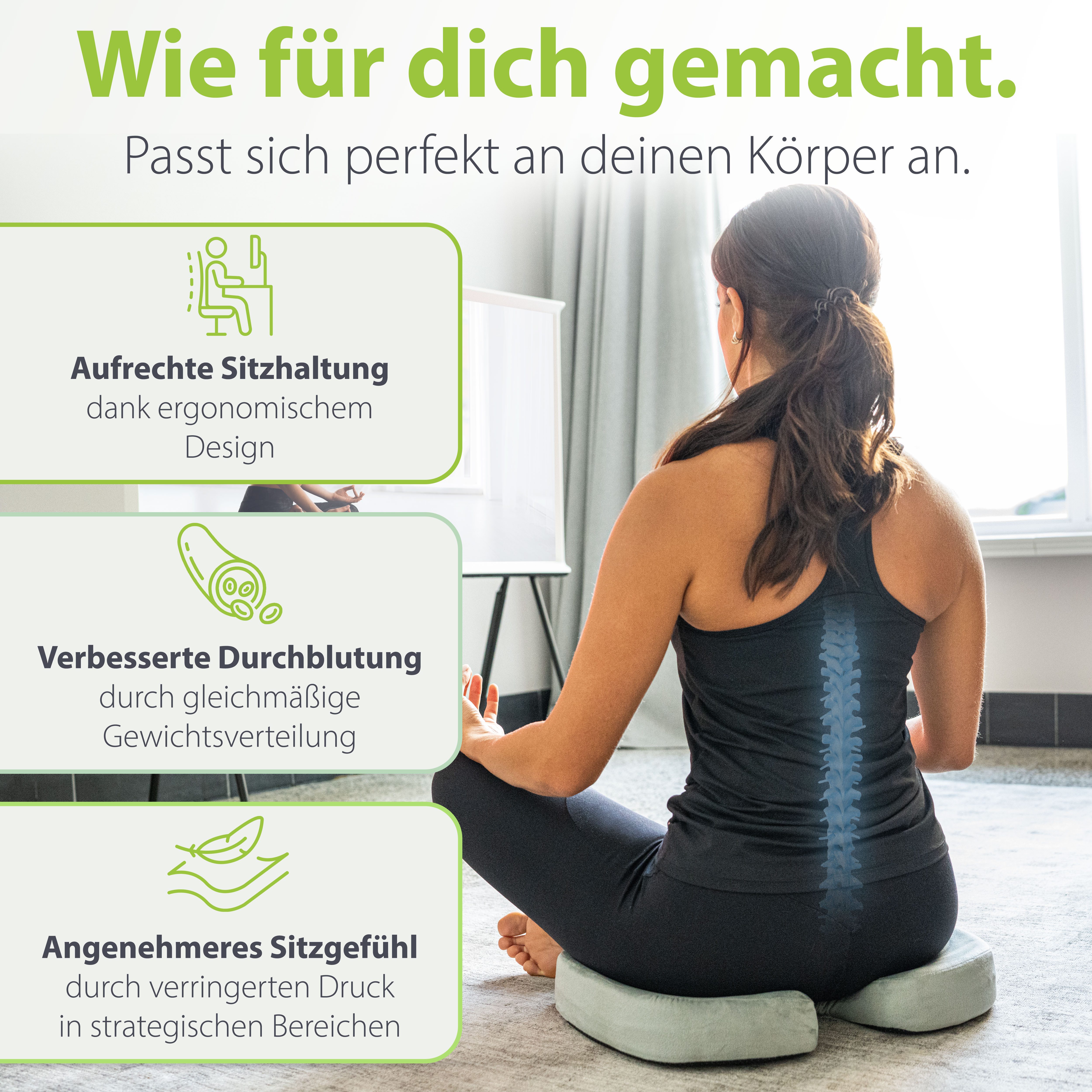 feela Sitzkissen Orthopädisches Kissen – Ergonomisch, 3 Härtegrade bei Rück günstig online kaufen