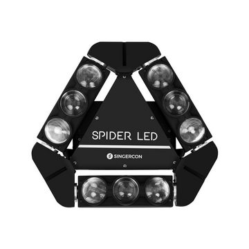 Singercon Discolicht Spider LED Moving Head Bühnenbeleuchtung 9x10 W Scheinwerfer, LED