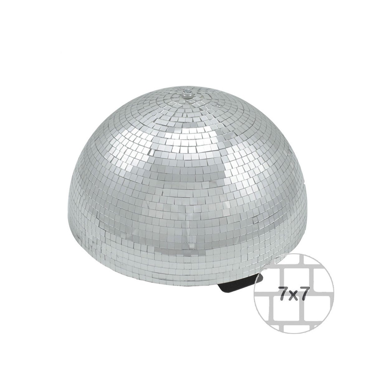 SATISFIRE Discolicht Spiegelkugel halb 40cm Discokugel Spiegel-Halbkugel mit Motor silber