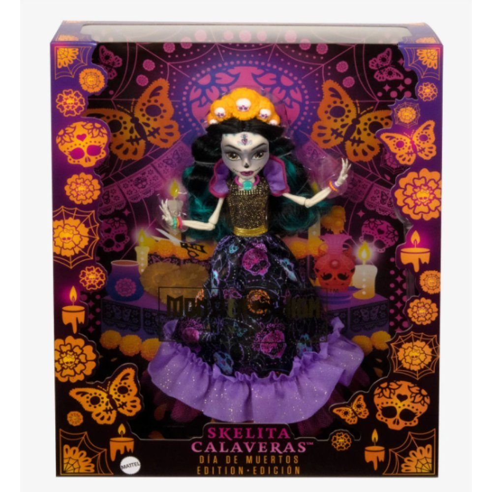 Mattel® Anziehpuppe Monster High Howliday Día De Muertos Skelita Calaveras Doll Puppe | Anziehpuppen