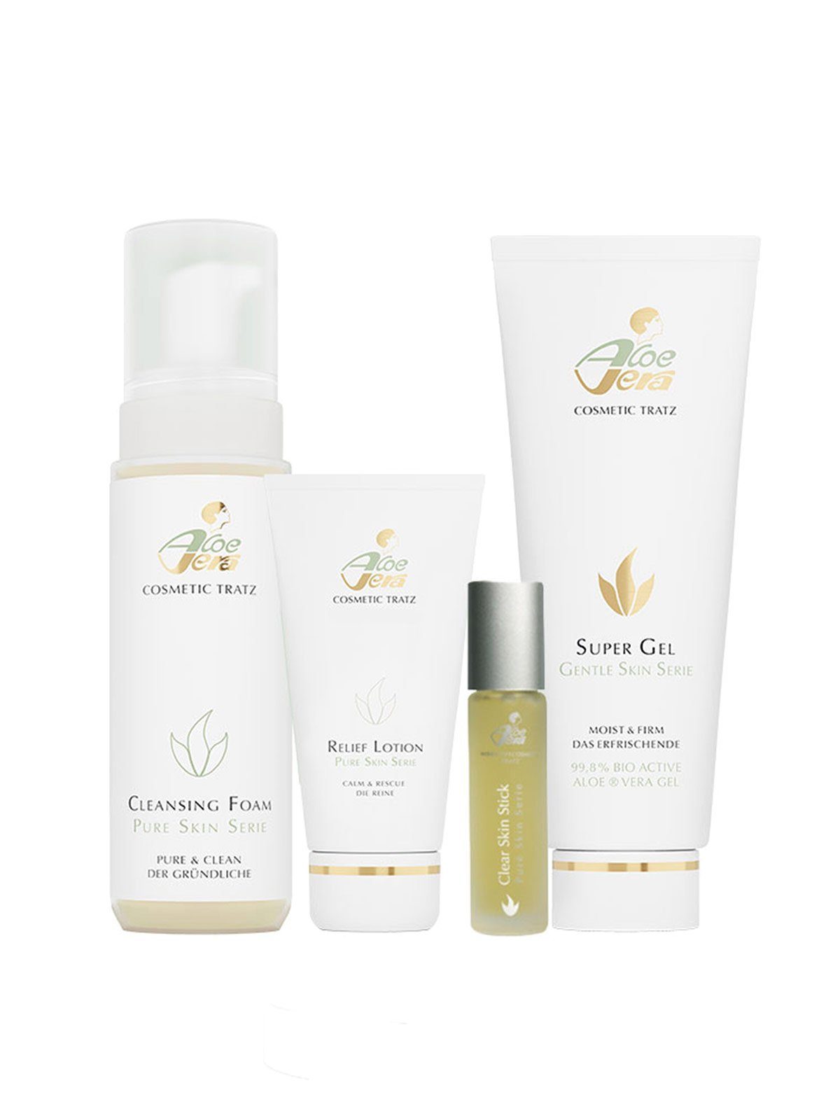 Aloe Vera Cosmetic Tratz Gesichtspflege-Set Unreine Haut Pflegeset Impure Skin, 4-tlg.