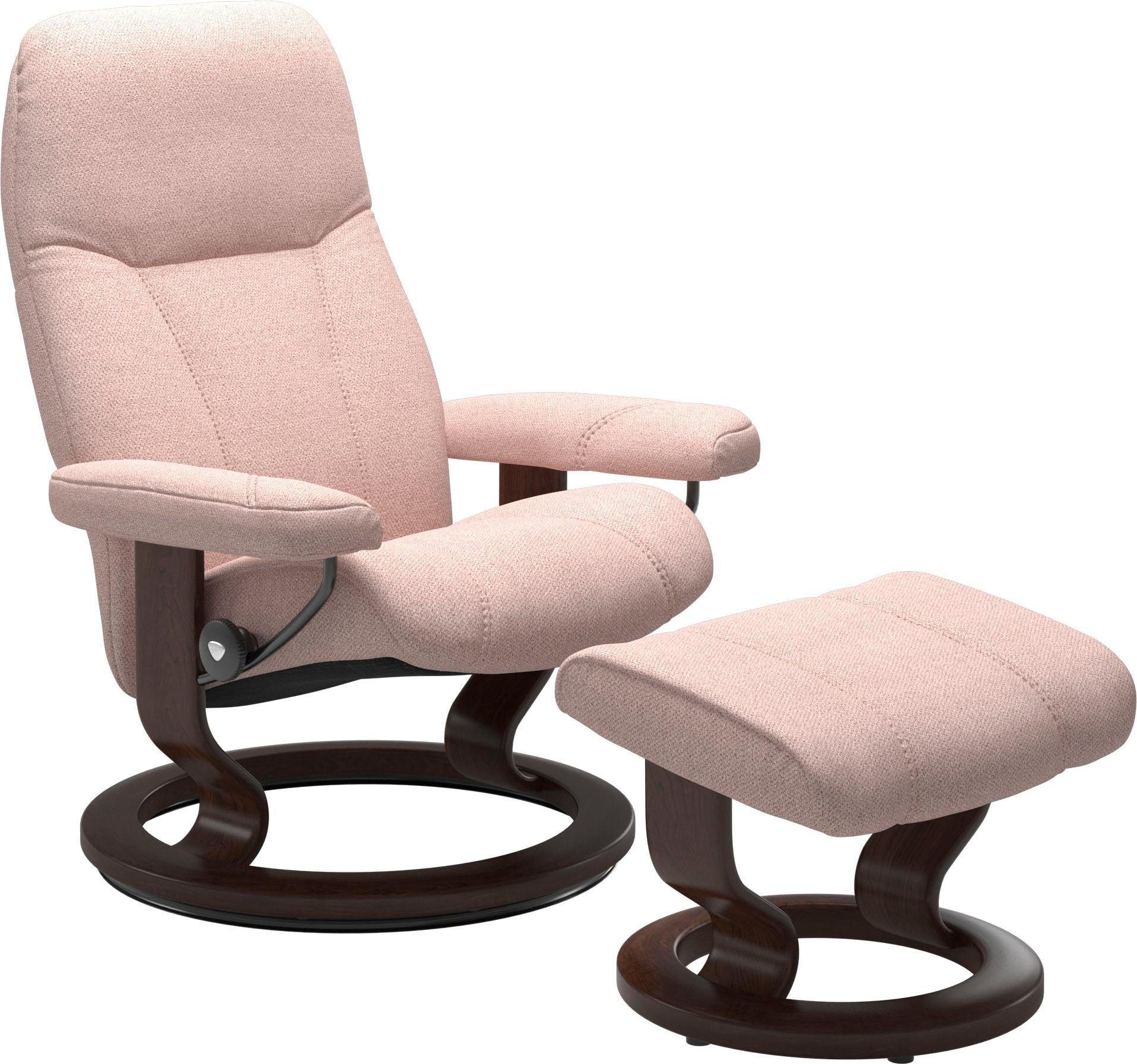 Stressless® Relaxsessel Consul (Set, Relaxsessel mit Hocker), mit Hocker, mit Classic Base, Größe L, Gestell Braun