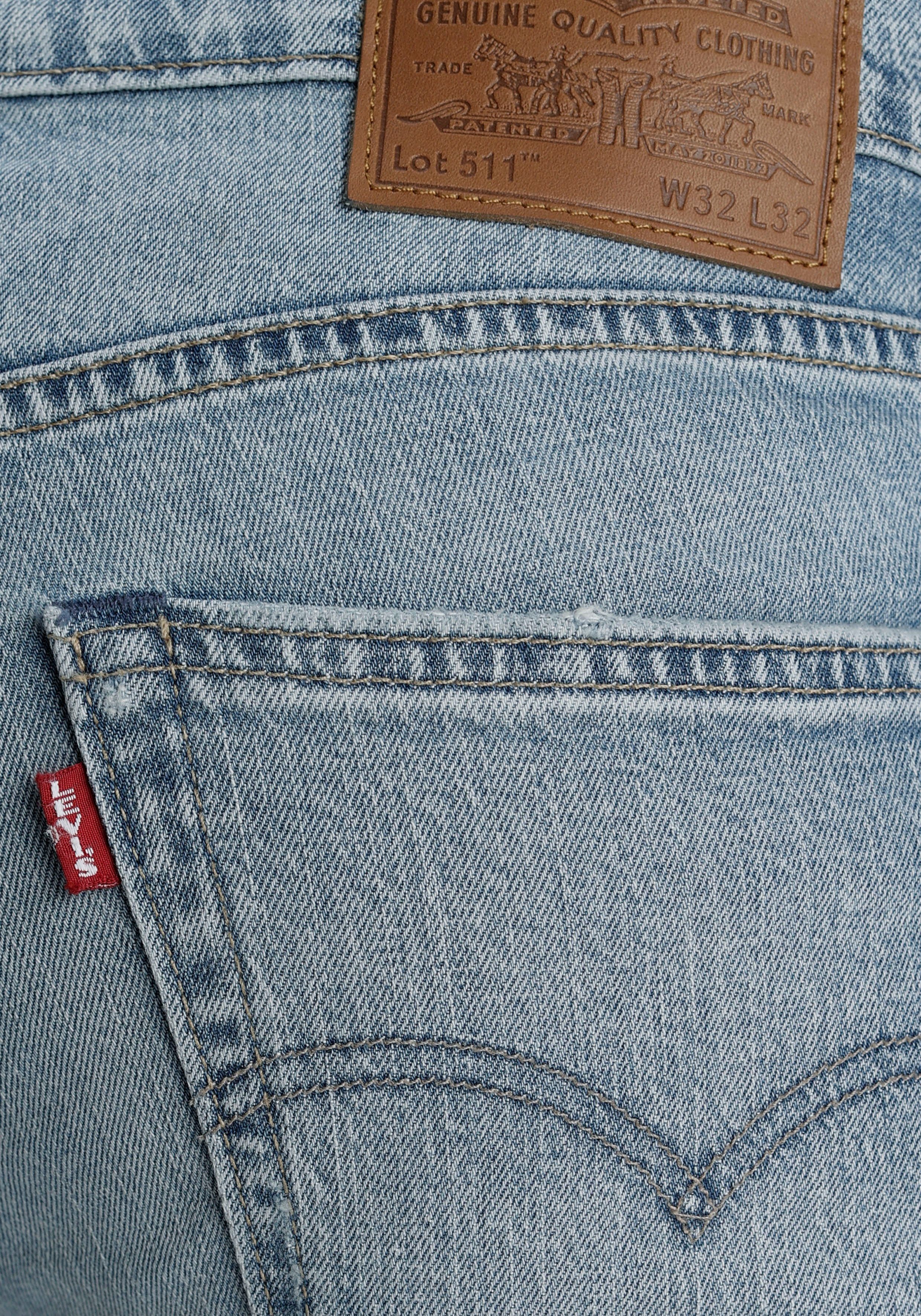 Levi's® Slim-fit-Jeans 511 used bleached light