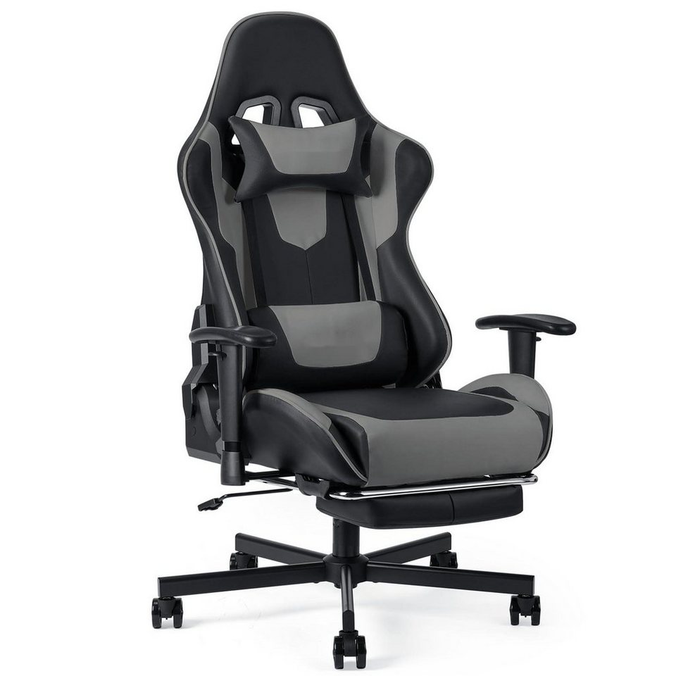 Fangqi Gaming-Stuhl Gaming-Stühle mit Fußstütze, ergonomische