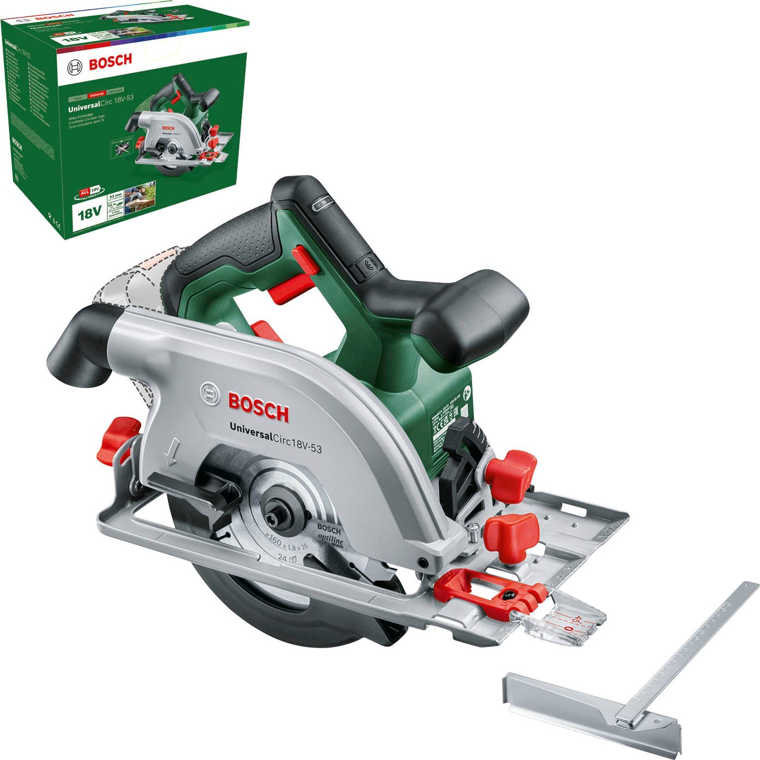 Bosch Home & Garden Akku-Handkreissäge Akku solo, UniversalCirc 18V-53 und Ladegerät - ohne