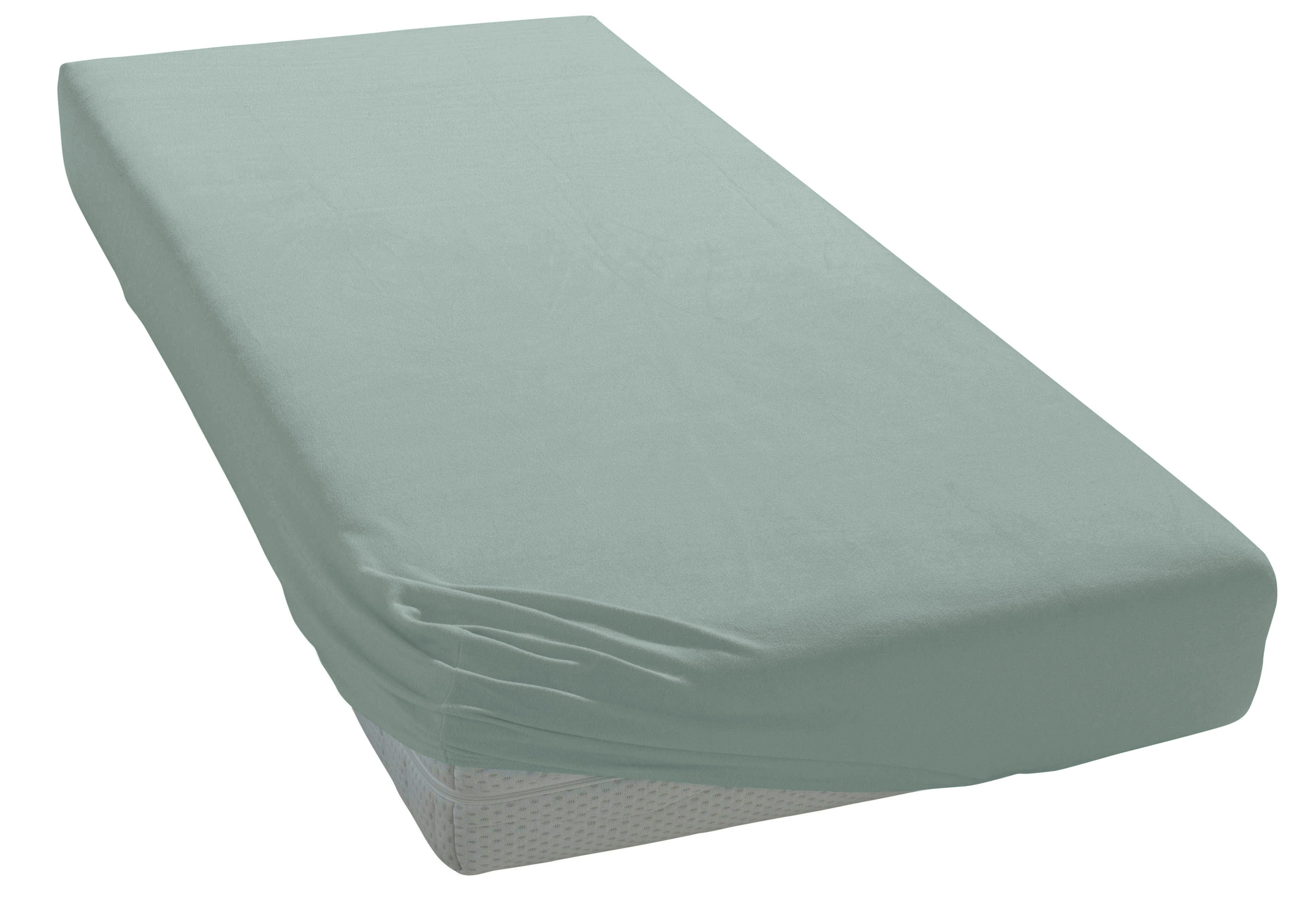 OTTO home Spannbettlaken Cremona, Basic & Premium Qualität mit Elasthan, Jersey (180 g/m), Gummizug: rundum, (1 Stück), Bettlaken für Matratzen von 20-25 cm Höhe, 96% Baumwolle & 4% Elasthan
