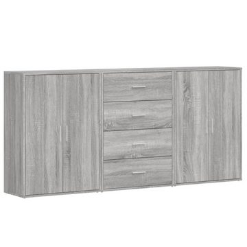 vidaXL Sideboard Sideboards 3 Stk. Grau Sonoma 60x31x84 cm Holzwerkstoff (1 St)