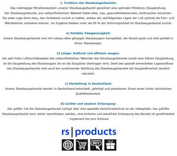 rs-products Staubsaugerbeutel, passend für ROWENTA Artec 2 RO 4132, 5 St., wählen Sie zwischen 5 Stk., 10 Stk., 20 Stk., 30 Stk., 50 Stk. und 100 Stk. - ab 9,90 € - kostenloser Versand!