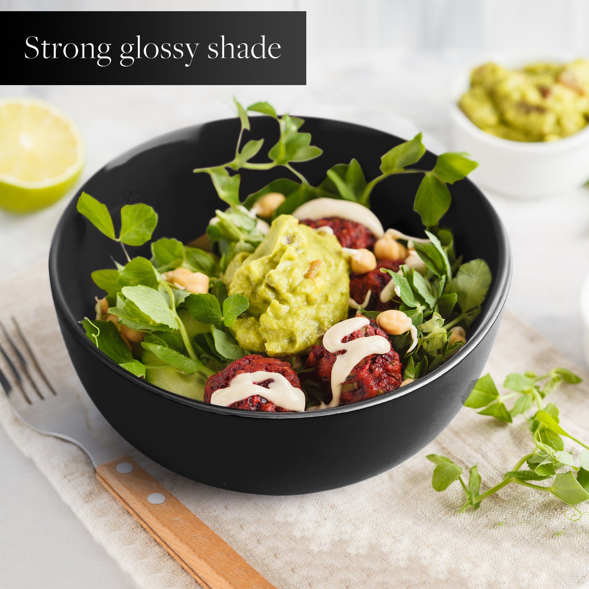 MiaMio Tafelservice Tafelservice 30tlg Geschirrset 6 Personen Kombiservice Keramik Schwarz (30-tlg), 6 Personen, Keramik