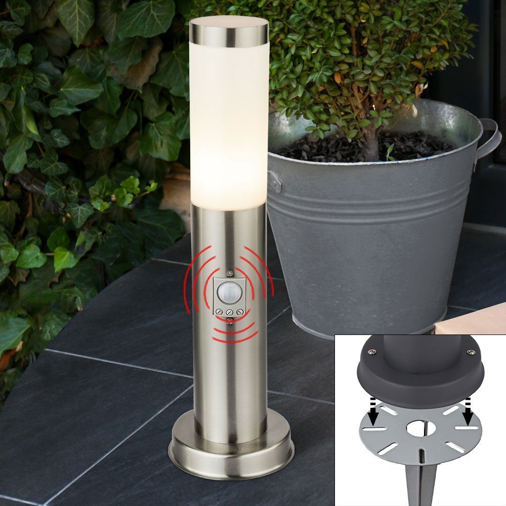 Sockelleuchten, Außen Sockel Leuchte Edelstahl Garten Steck
