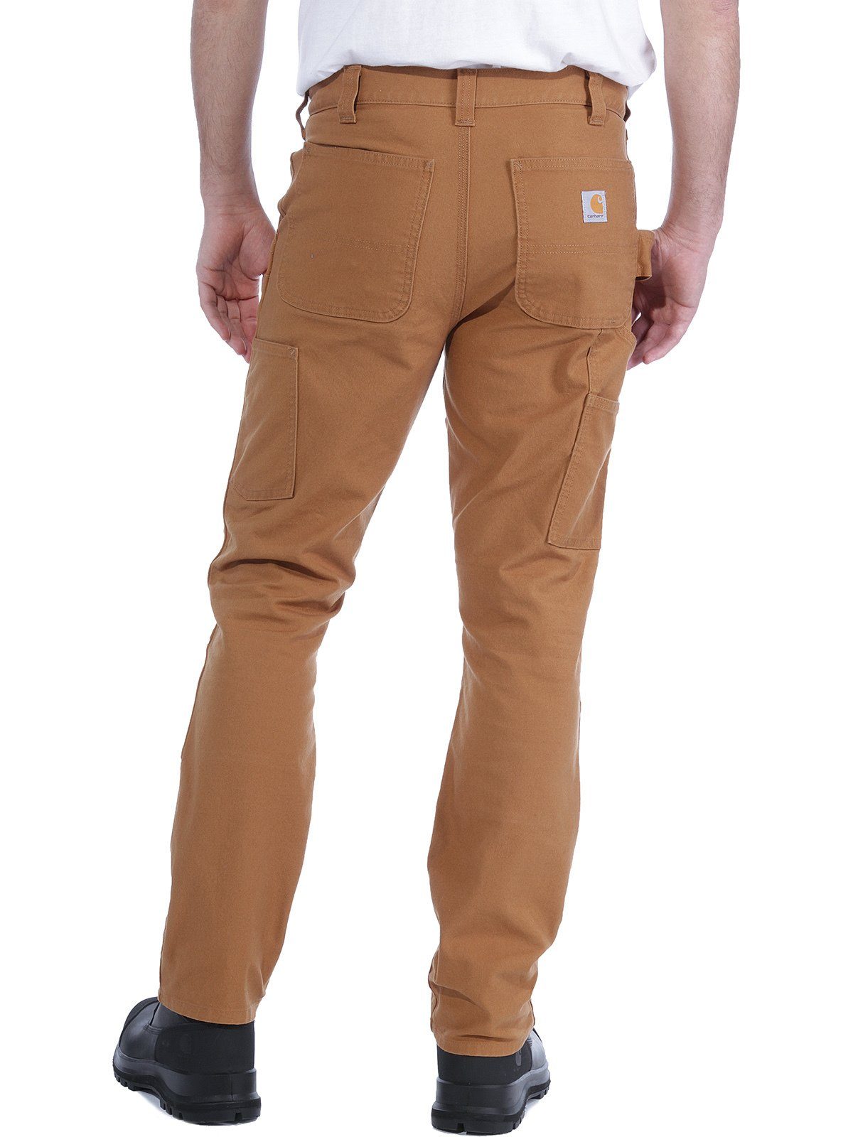 Carhartt Arbeitshose Strech carhartt Double Fit brown Front Duck Straight