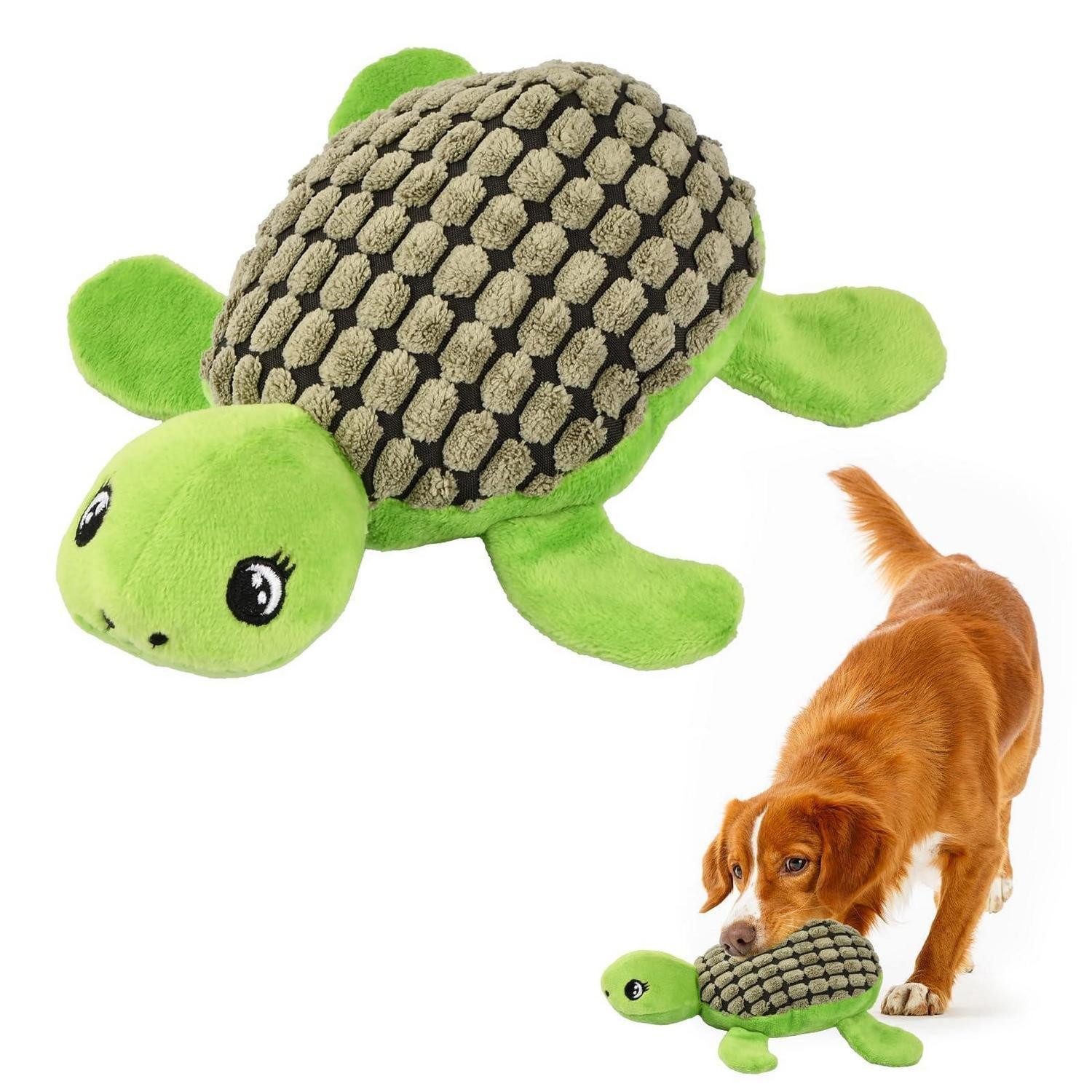 LuxusKollektion Tierquietschie Hundespielzeug Schildkröte Quietschend Langlebig, Textil, (1-tlg)