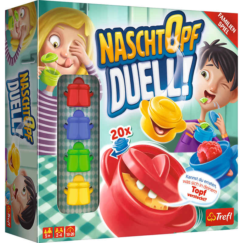 Trefl Spiel, Kinderspiel Trefl 02198 Naschtopf Duell, Made in Europe