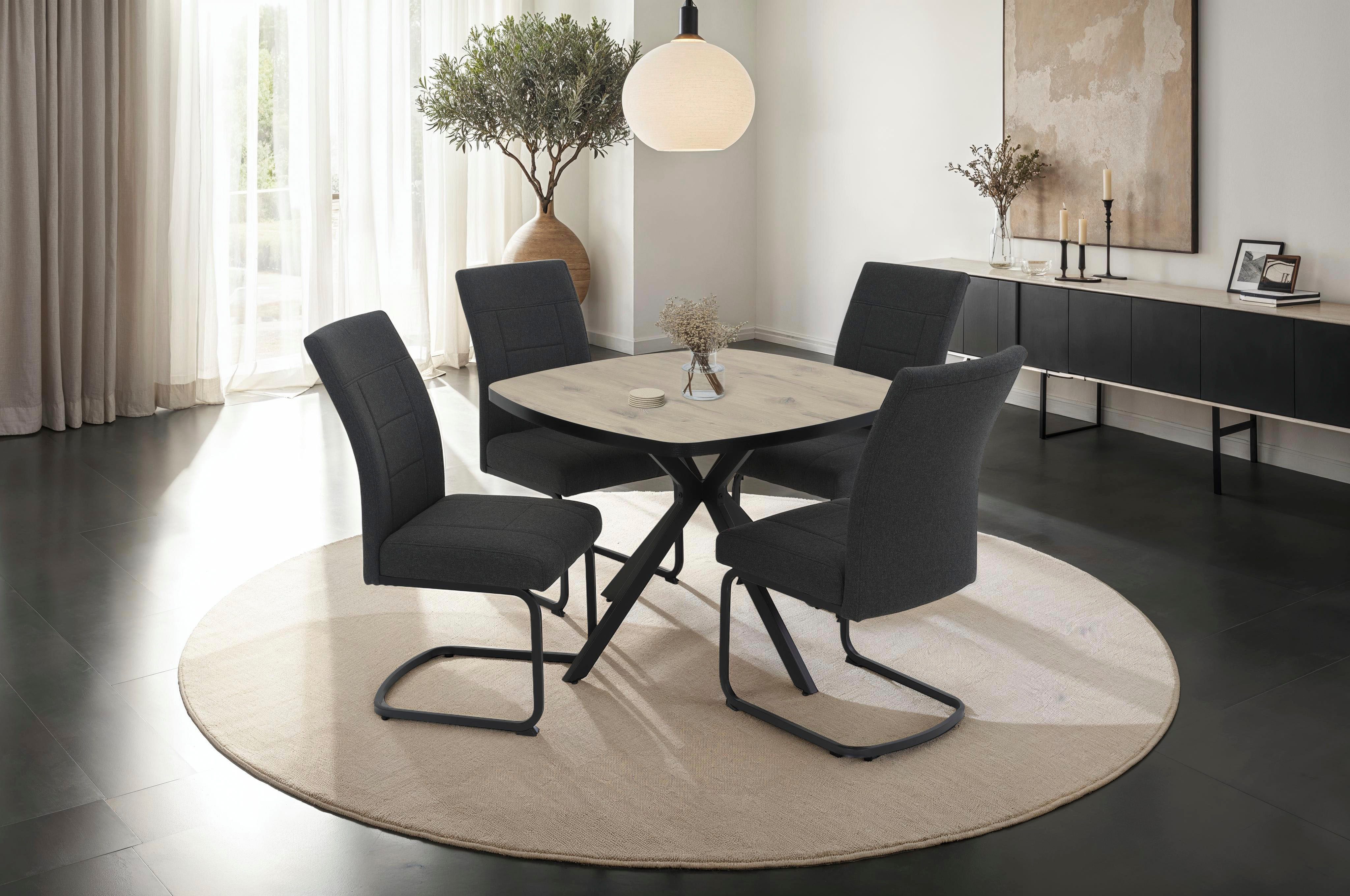 HELA Freischwinger BRINDISI, Esszimmerstuhl (Set, 4 St), XL-Sitz,Federkorb, günstig online kaufen