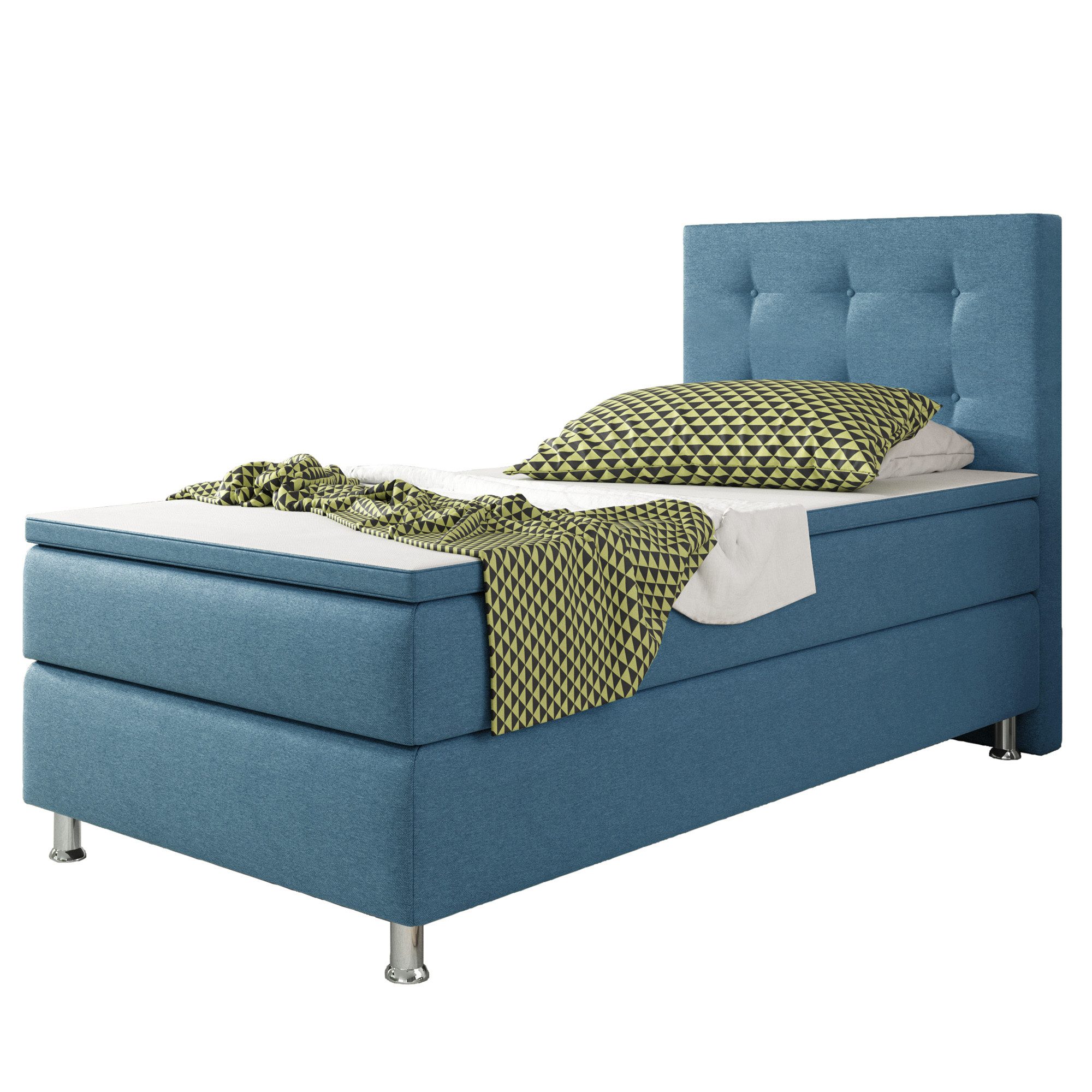 inter Boxspringbett Köln 90x200cm mit inkl. Topper und Matratzen (Bett, Kom günstig online kaufen