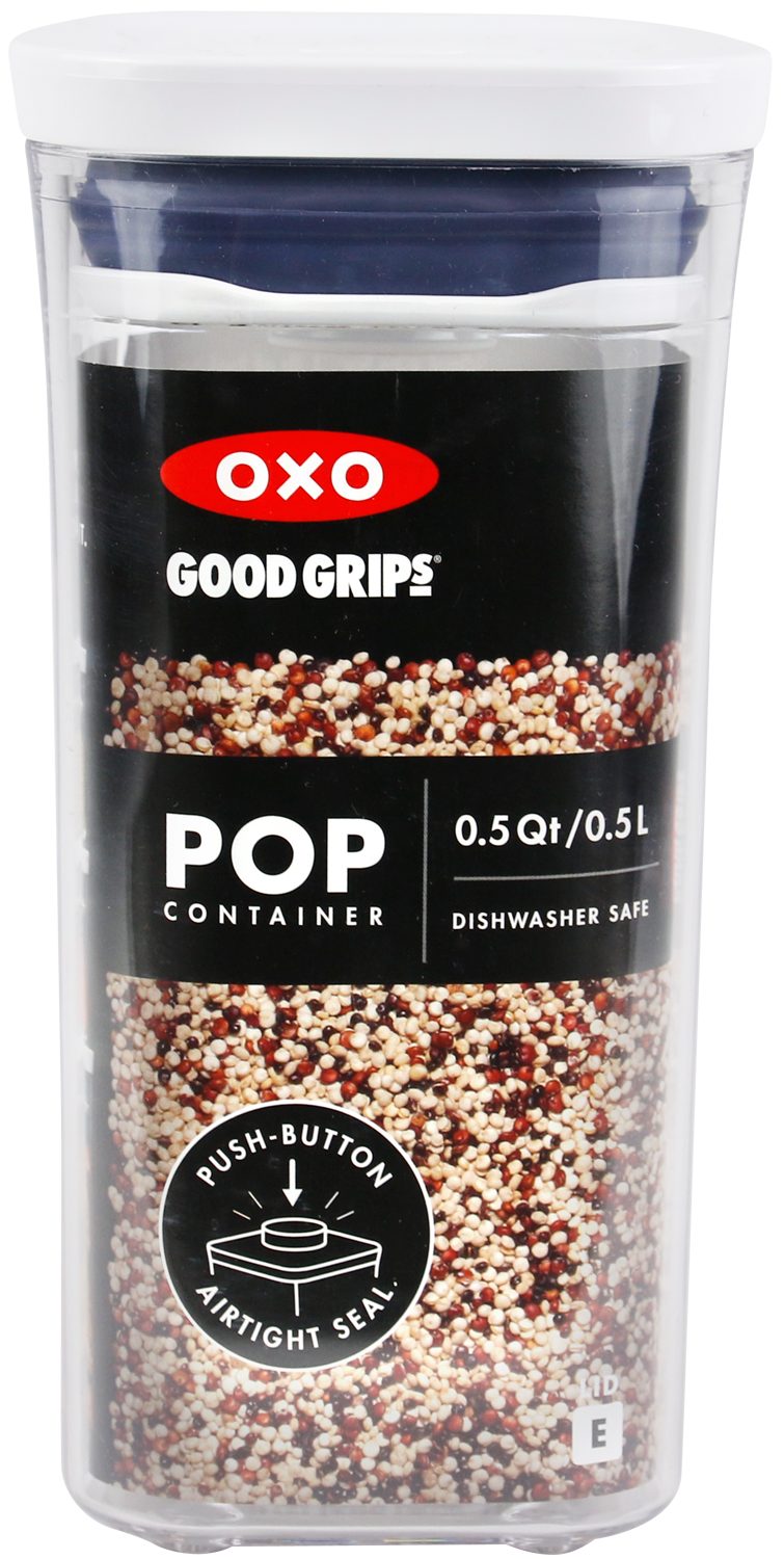 OXO Good Grips für OXO Good stapelbare und 0,5 l – mehr POP-Behälter Vorratsdose für mit Deckel Haferflocken Aufbewahrungsbox Lebensmittel – luftdichte, Grips