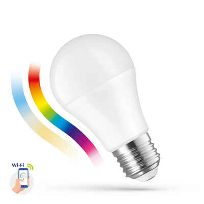 Spectrum SMART LED-Leuchtmittel LED E27 A66 Smart Home 13W = 98W bunt 2700K-6000K Alexa Google DIMMBAR, E27, Farbwechseler, CCT-Farbtemperatursteuerung - warmweiß bis tageslichtweiß, RGB, WiFi