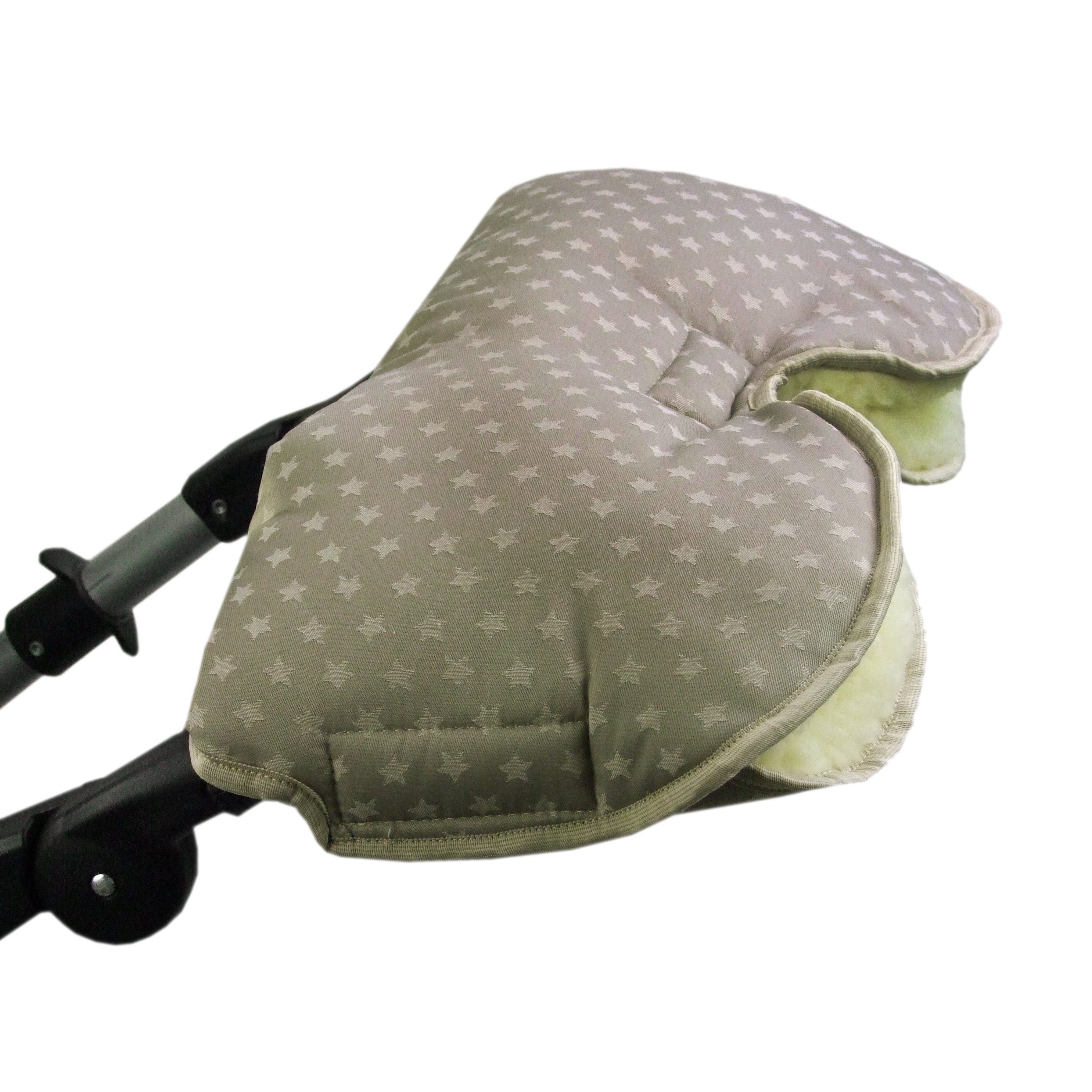 BambiniWelt by Rafael Handschuhe STERNE Muff Handmuff Wolle, STERNE für beige K. Kinderwagen-Handwärmer Universalgröße Handwärmer Kinderwagen