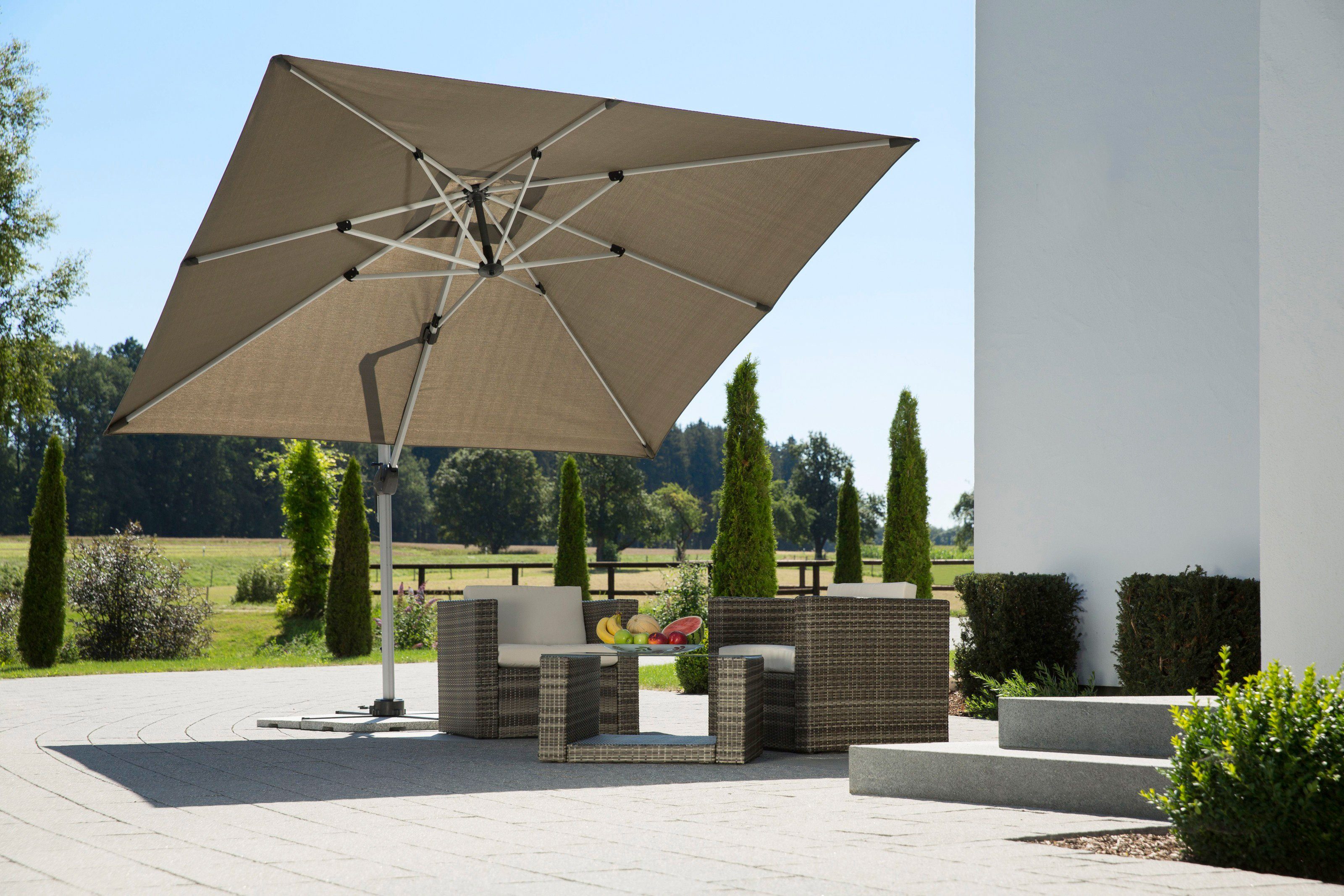 Schneider Schirme Ampelschirm »Monaco«, LxB: 300x300 cm, mit Schutzhülle  und Schirmständer, ohne Wegeplatten online kaufen | OTTO