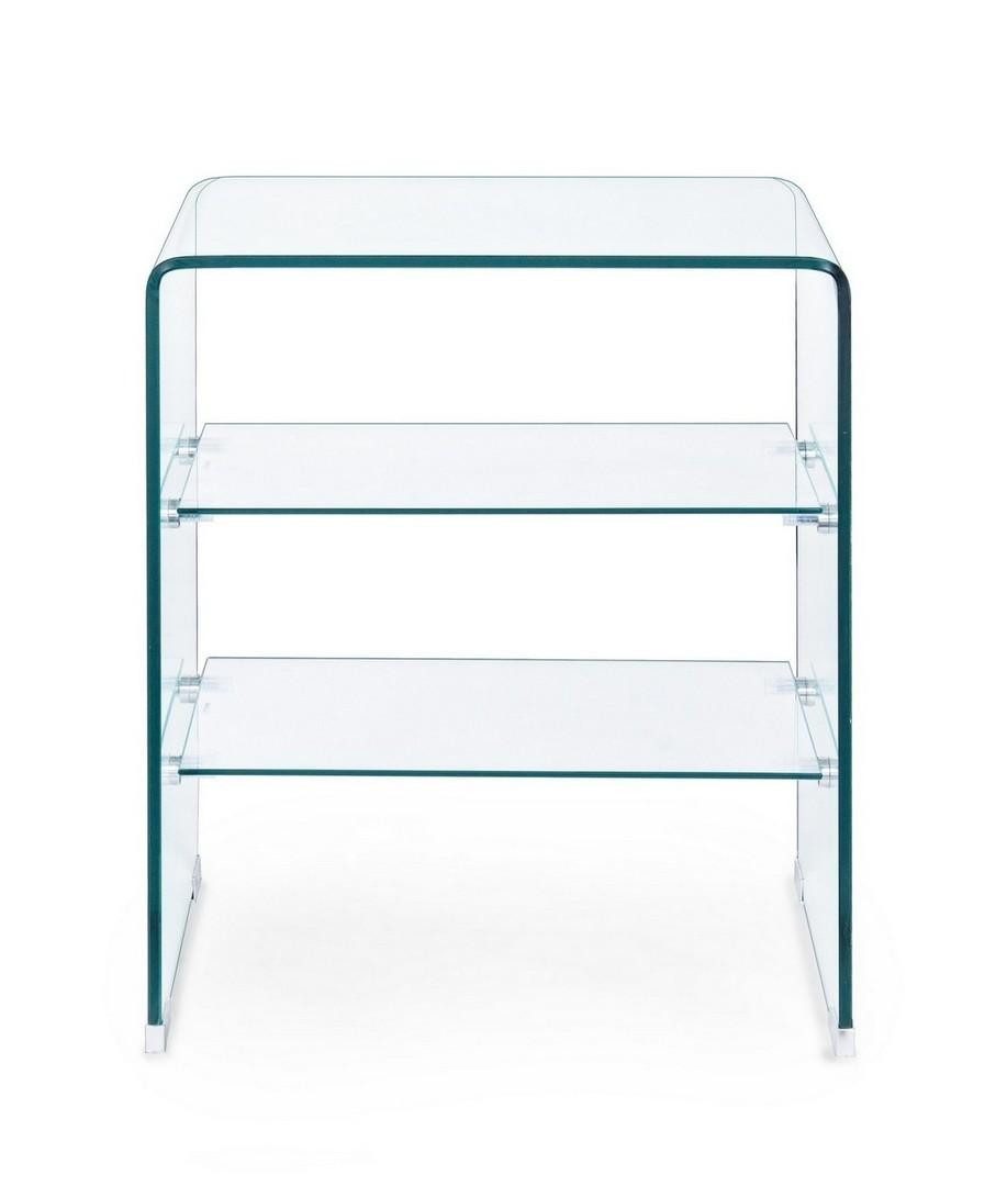 Natur24 Beistelltisch Iride Beistelltisch 3B glas 50 x 40 cm
