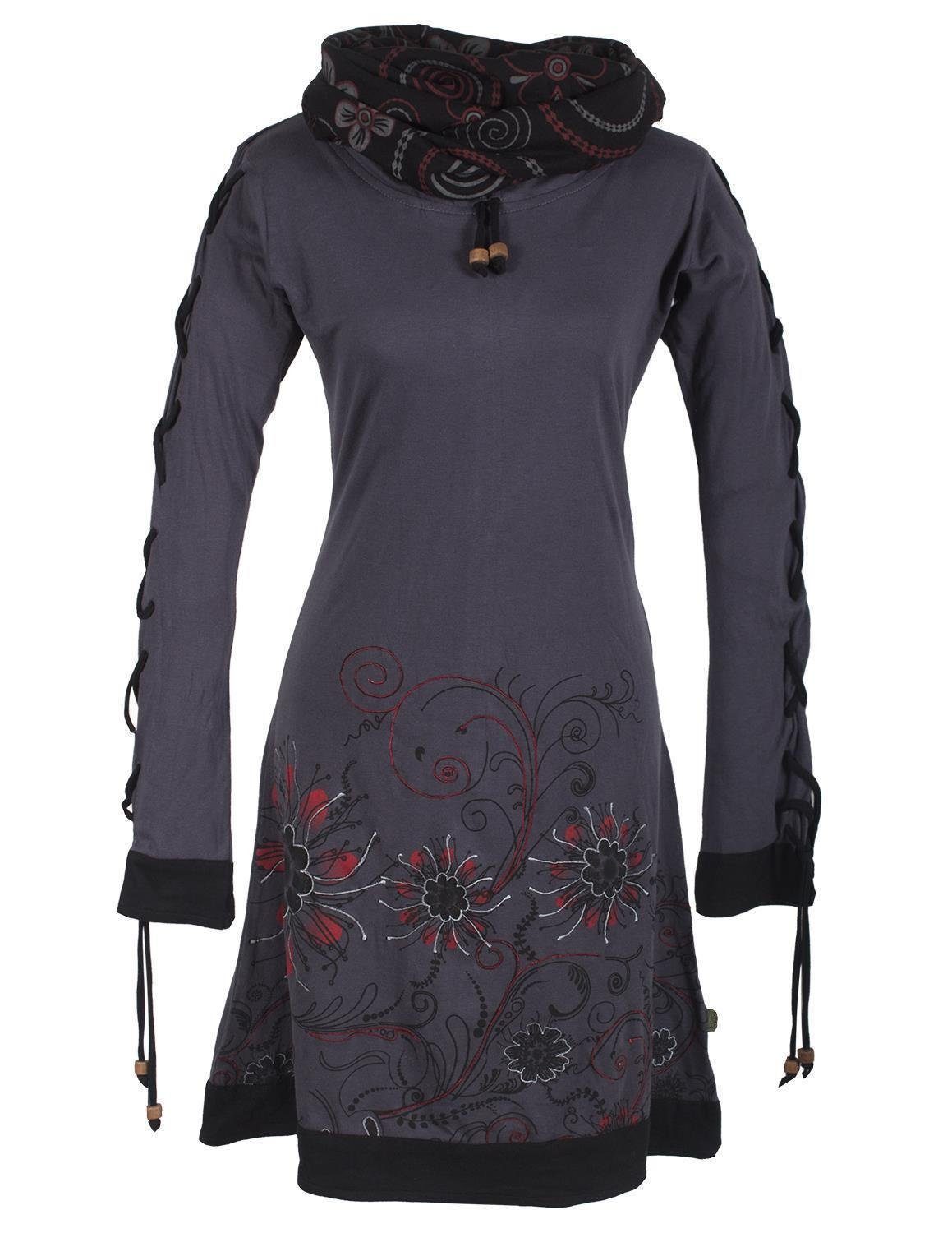 Vishes Midikleid Bedrucktes Blumen Kleid mit günstig online kaufen