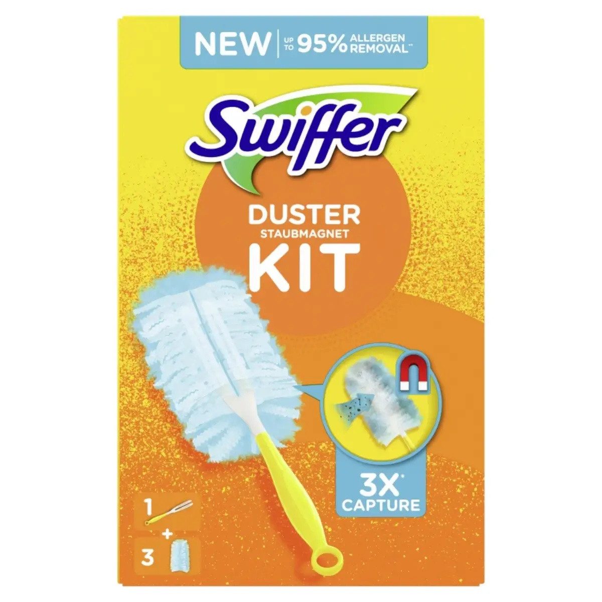 Swiffer Staubwedel SWIFFER Duster Handgriff + 3 Staubfangtücher
