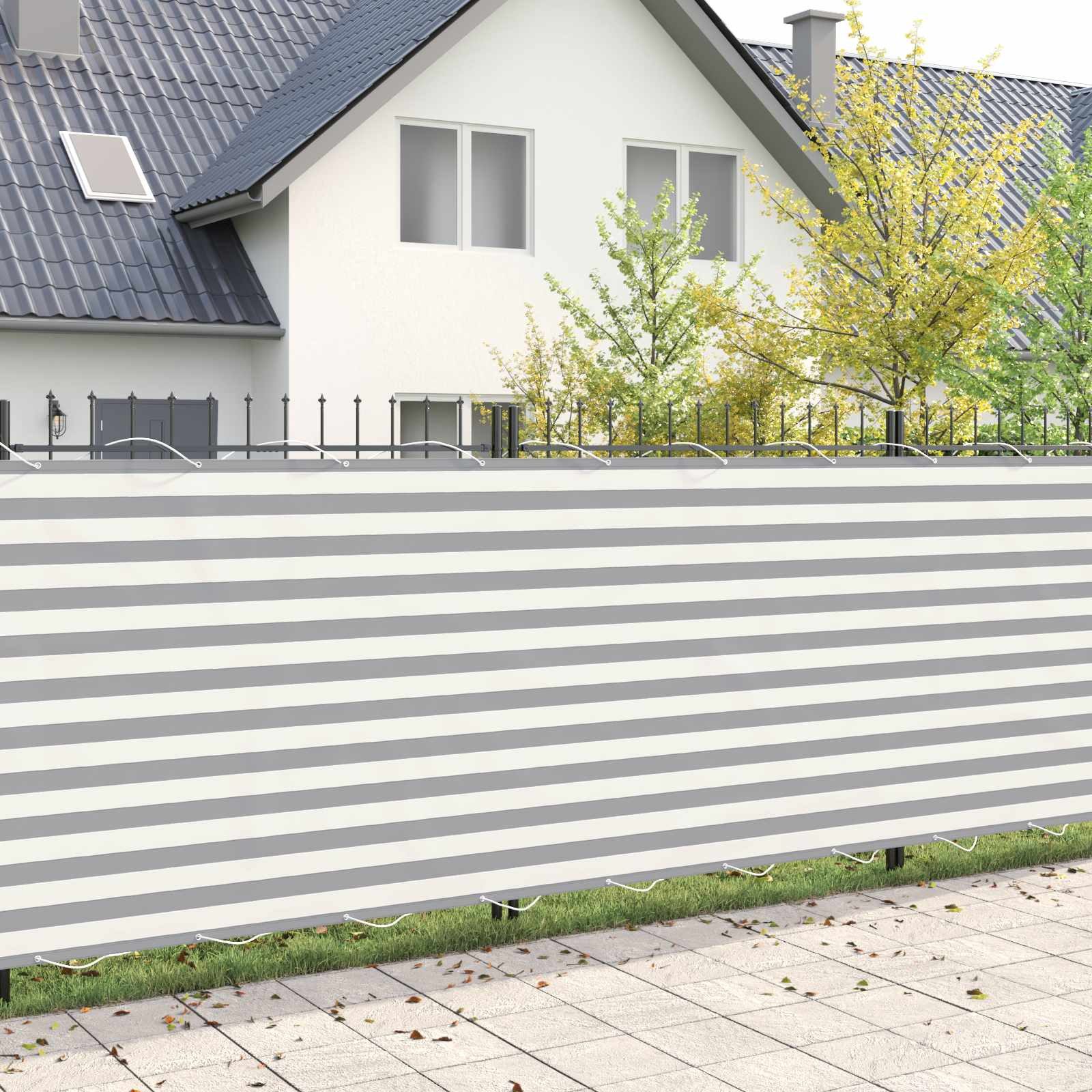 vidaXL Balkonsichtschutz Balkon Sichtschutz 180 x 1000 cm Stoff mit PU-Beschichtung (1-St)