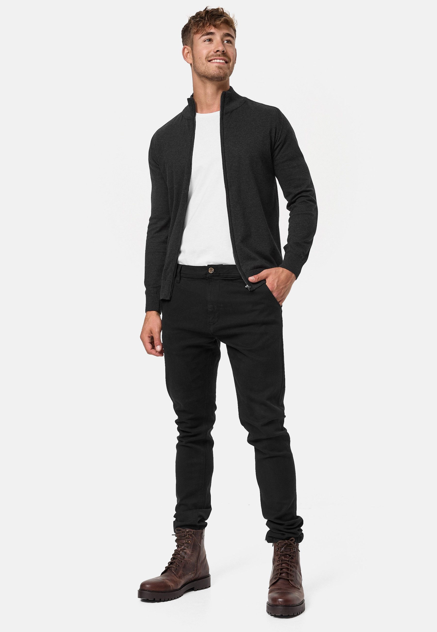 Indicode Strickjacke Herren Lau Herrenstrickjacke