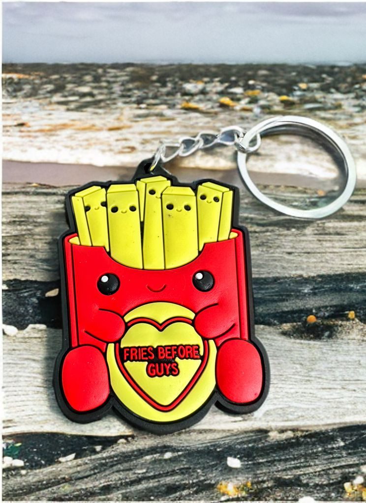 Schlüsselanhänger Schlüsselanhänger Kinder Mini Anhänger keychain Love Hearts Pommes