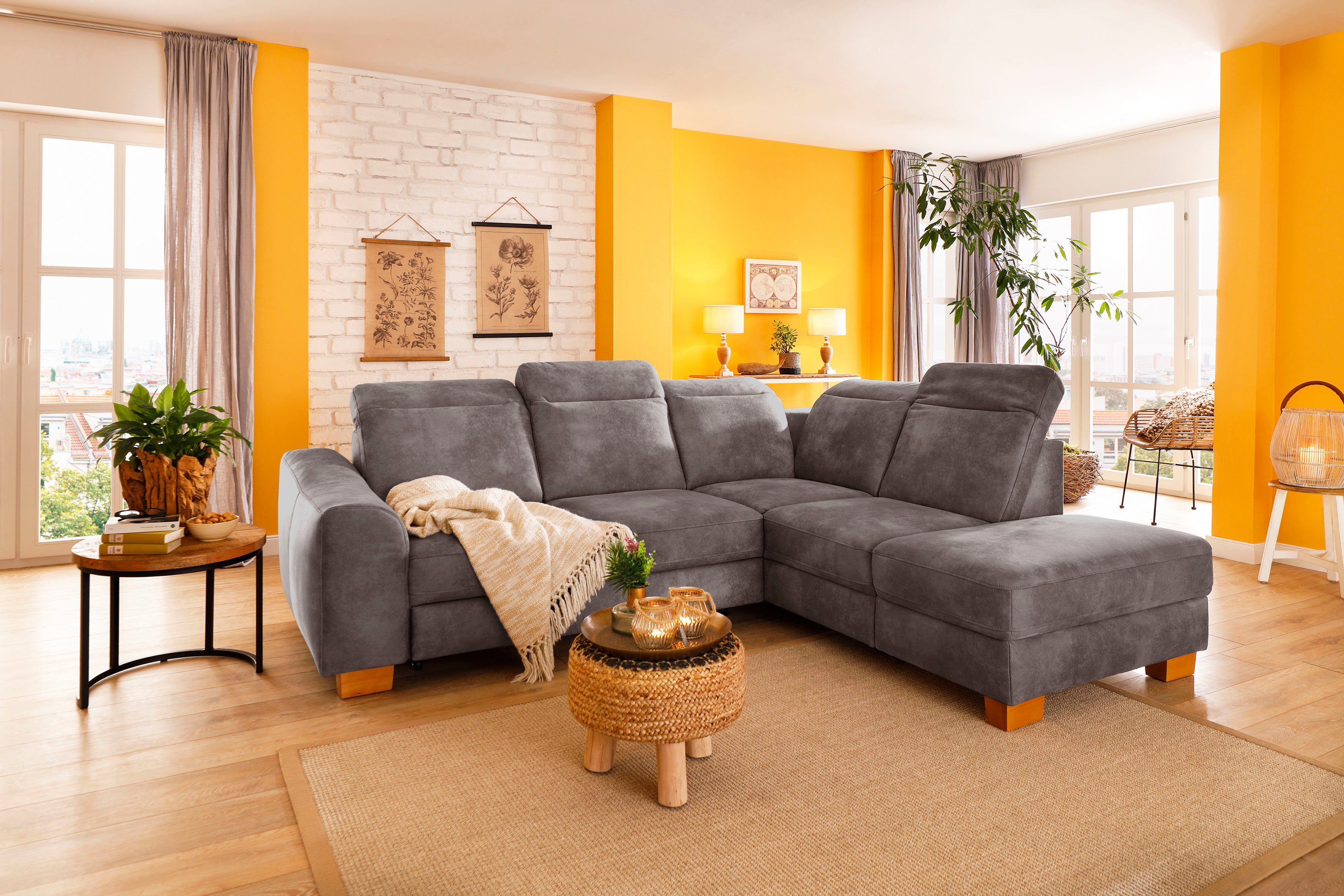 Home affaire Ecksofa Dundee L-Form, wahlweise günstig online kaufen