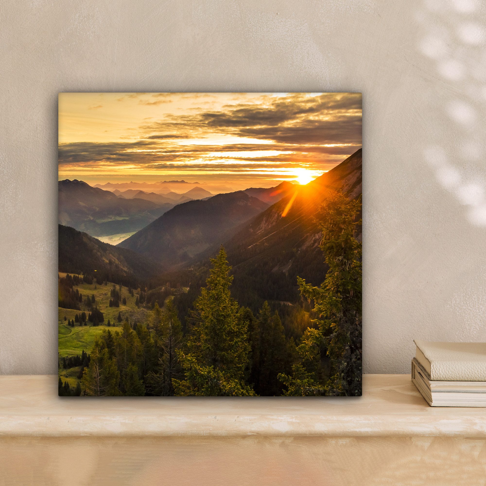 OneMillionCanvasses® Leinwandbild Alpen - Berg - Sonne, Fotodruck (1 St), W günstig online kaufen