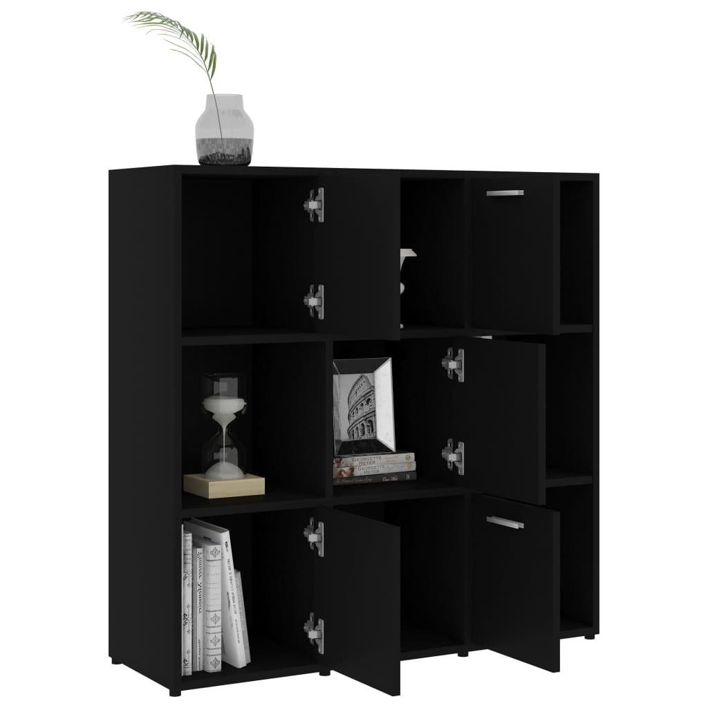 Bücherregal 90x30x90 cm furnicato Holzwerkstoff Schwarz