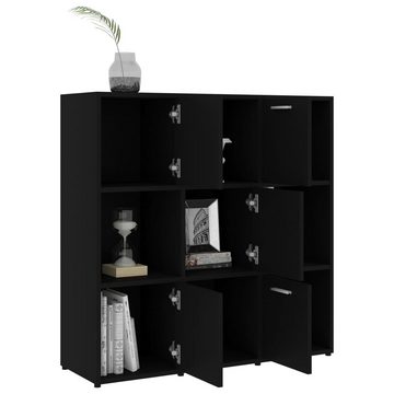 furnicato Bücherregal Schwarz 90x30x90 cm Holzwerkstoff