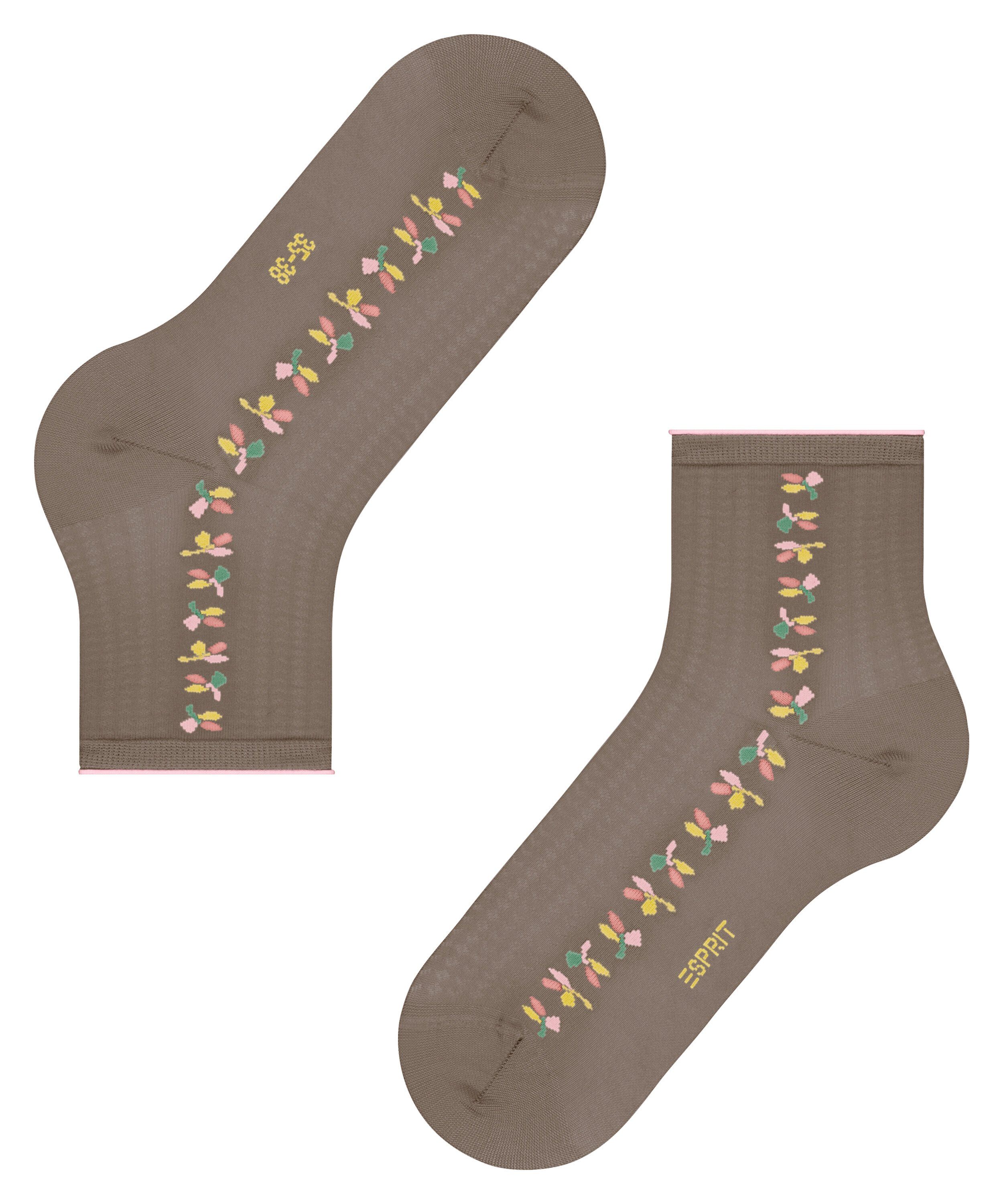 Esprit Socken Structured Leaves (5031) (1-Paar) sughero