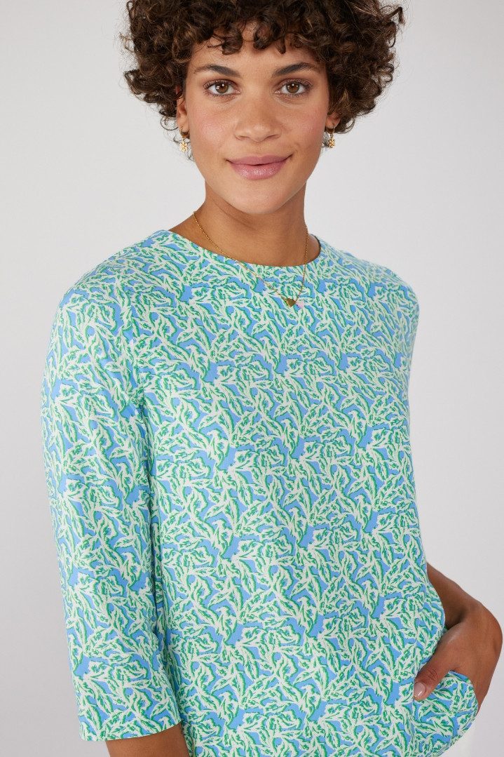 Trachtenshirt Blusenshirt - ENIE - hellblau/spring green