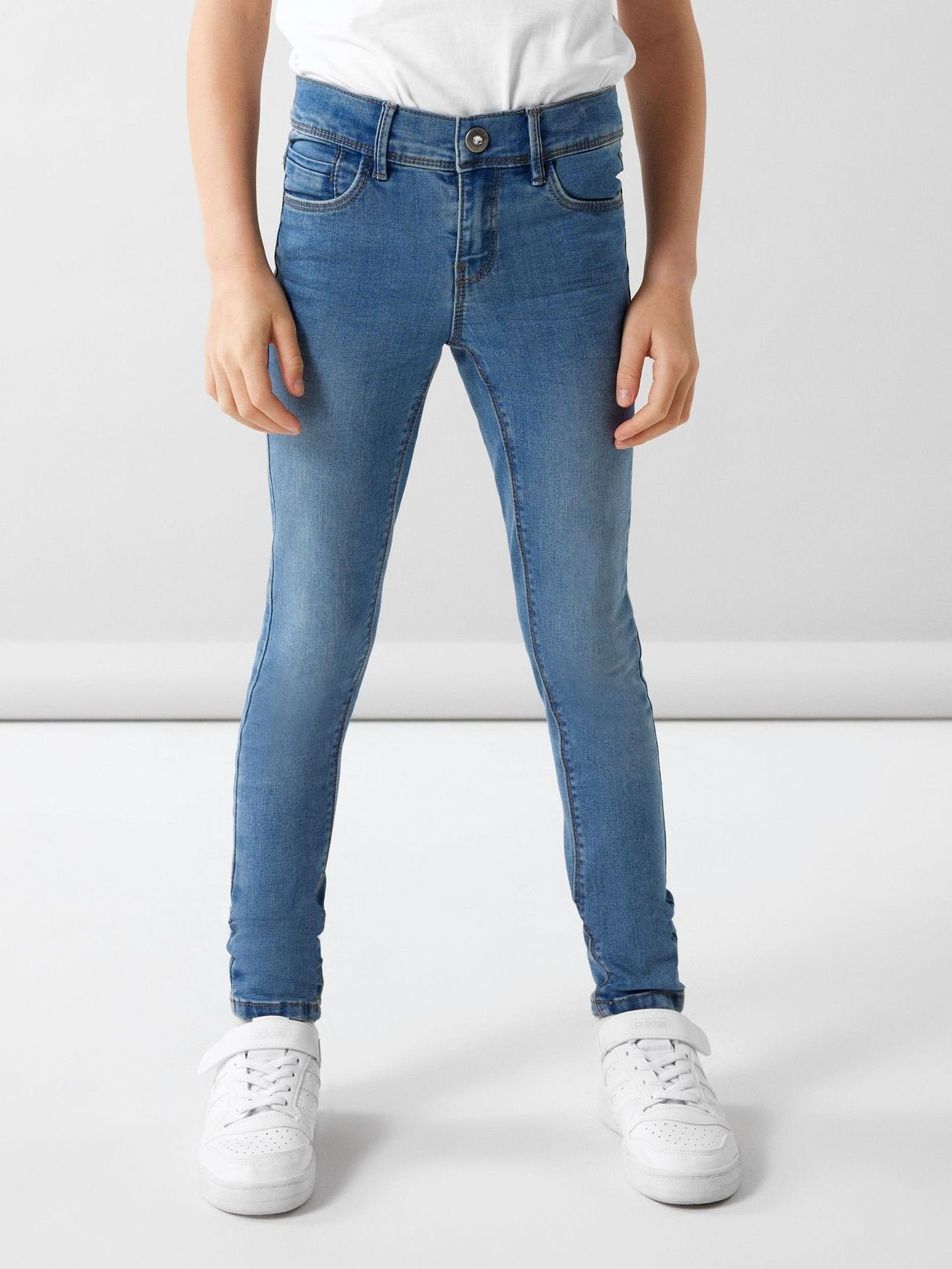 Skinny Hose It Jeans NKFPOLLY Regular-fit-Jeans Name Denim Hellblau in 5546