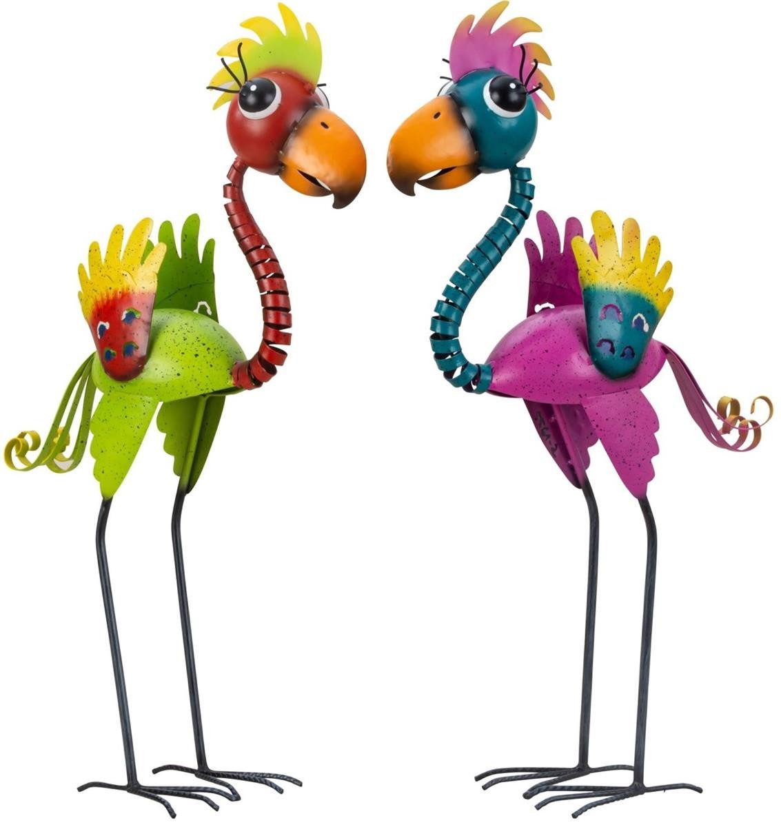 Geschenkestadl Tierfigur 2 Stück Vogel Figuren abstrakt bunt 64cm XL Dekora günstig online kaufen