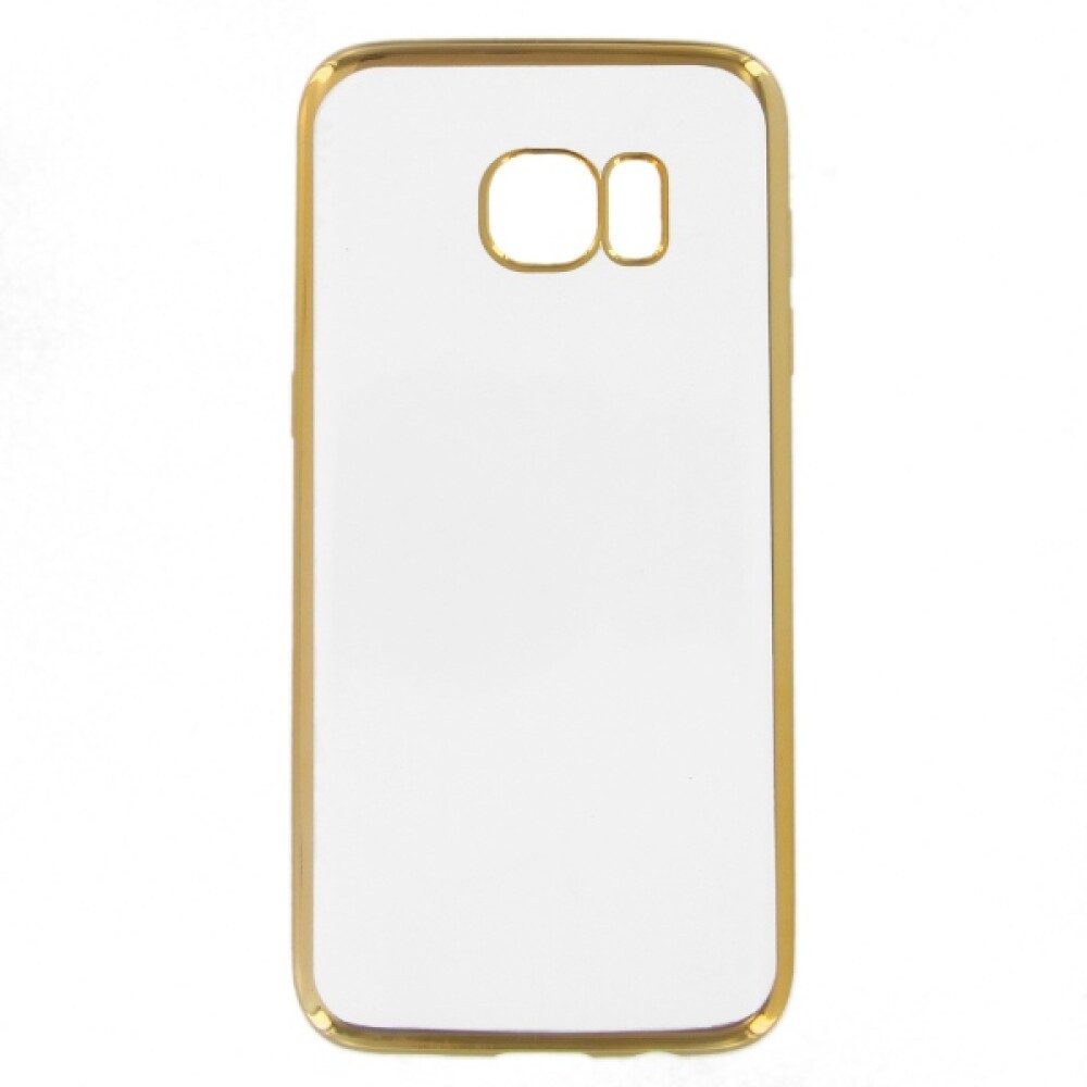 Handytasche TPU Handyhülle für Samsung Galaxy S7 Gold Schutz Tasche (Bumper)