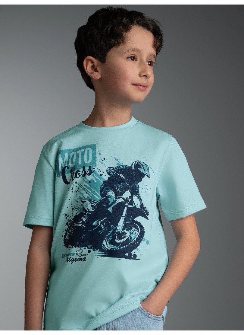 Trigema TRIGEMA T Shirt mit Printmotiv "Moto Cross" (1-tlg)