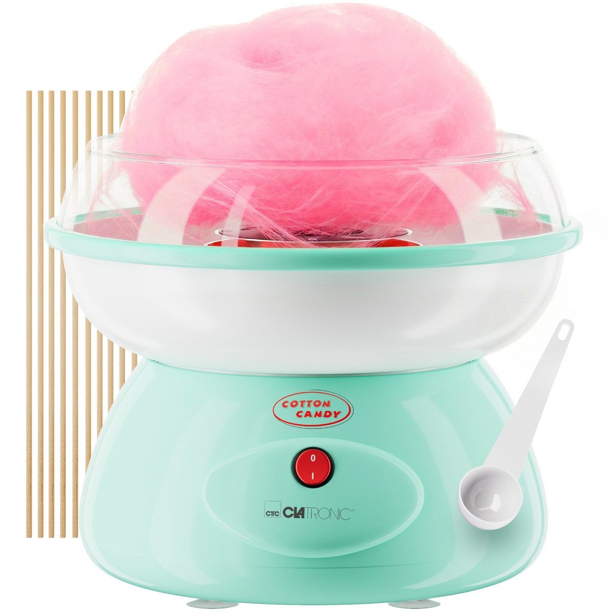 CLATRONIC Zuckerwattemaschine ZWM 3478, Zuckerwattemaschine für Zuckerwatte in Minuten