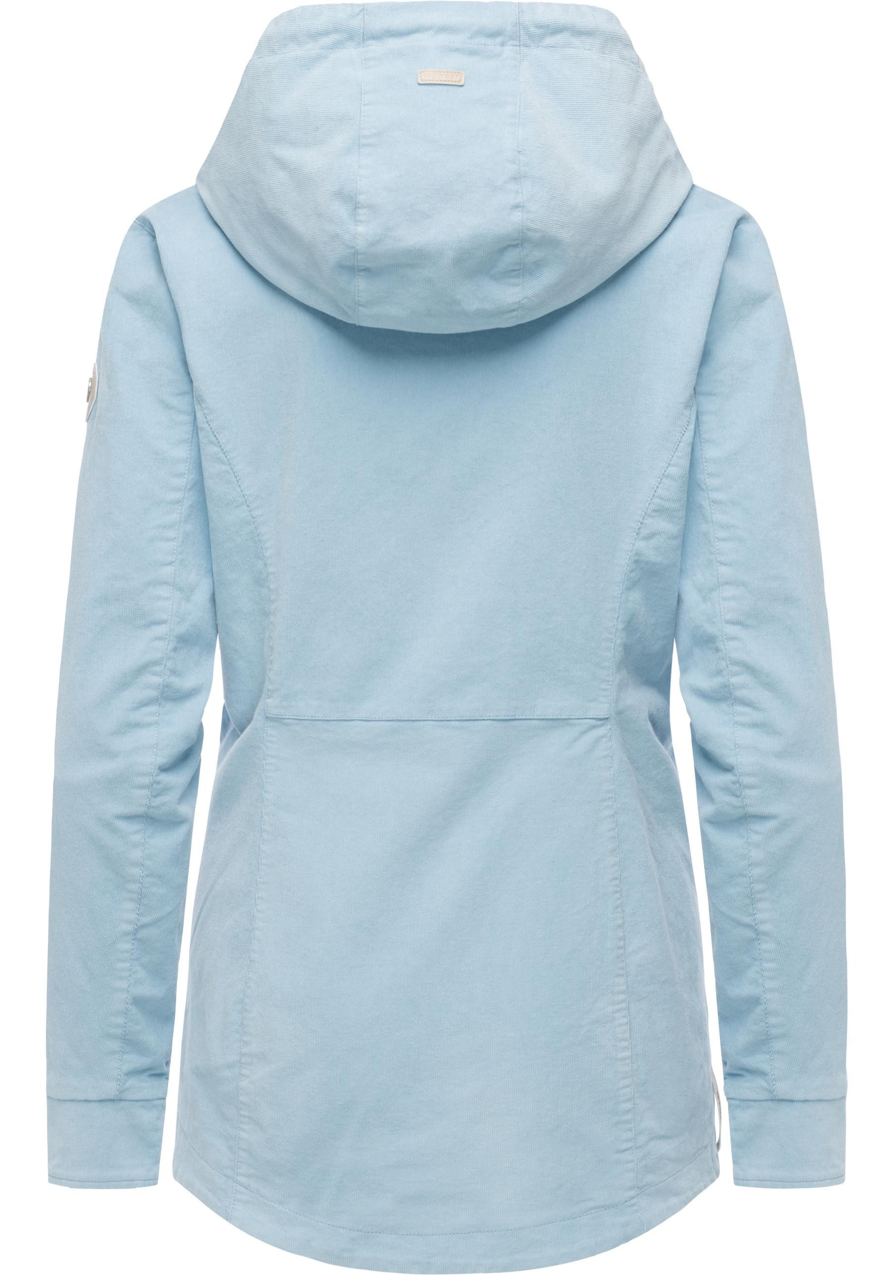 Ragwear Cordjacke Alvena Cordy YOUMODO Sportliche leichte Kordjacke mit Kapuze