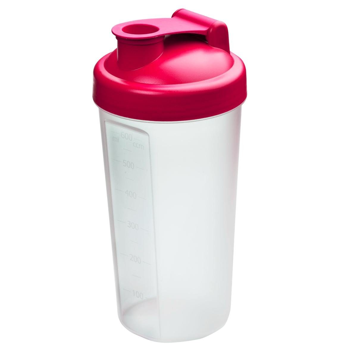 elasto Protein Shaker PROTEIN auslaufsicherer Fitness shaker 600 ml inkl. Sieb, Shaker für Eiweiß- & Sportgetränke, BPA-frei, einfache Reinigung