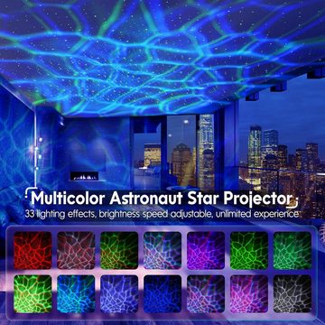 Powerwill LED-Sternenhimmel Galaxy Astronaut Projektor Nachtlicht, Dimmbar, automatische Abschaltung, Timer, Farbwechsel