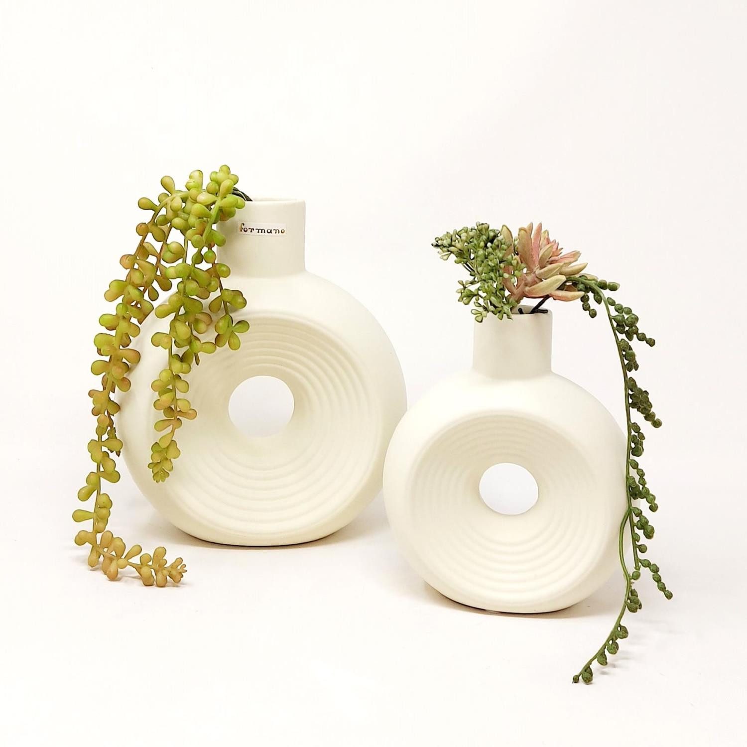 formano Dekovase Vanilla, Farbe: creme, Motiv: Relief günstig online kaufen