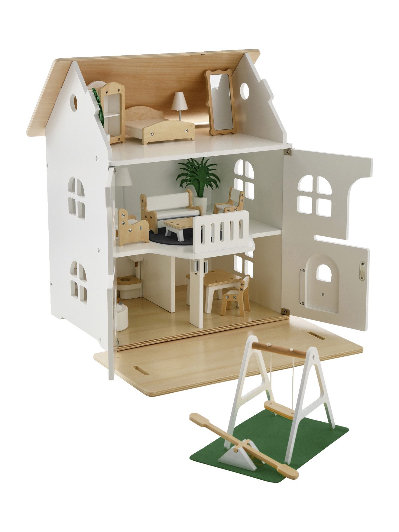 vertbaudet Puppenhaus Puppenhaus mit Zubehör aus Holz FSC®